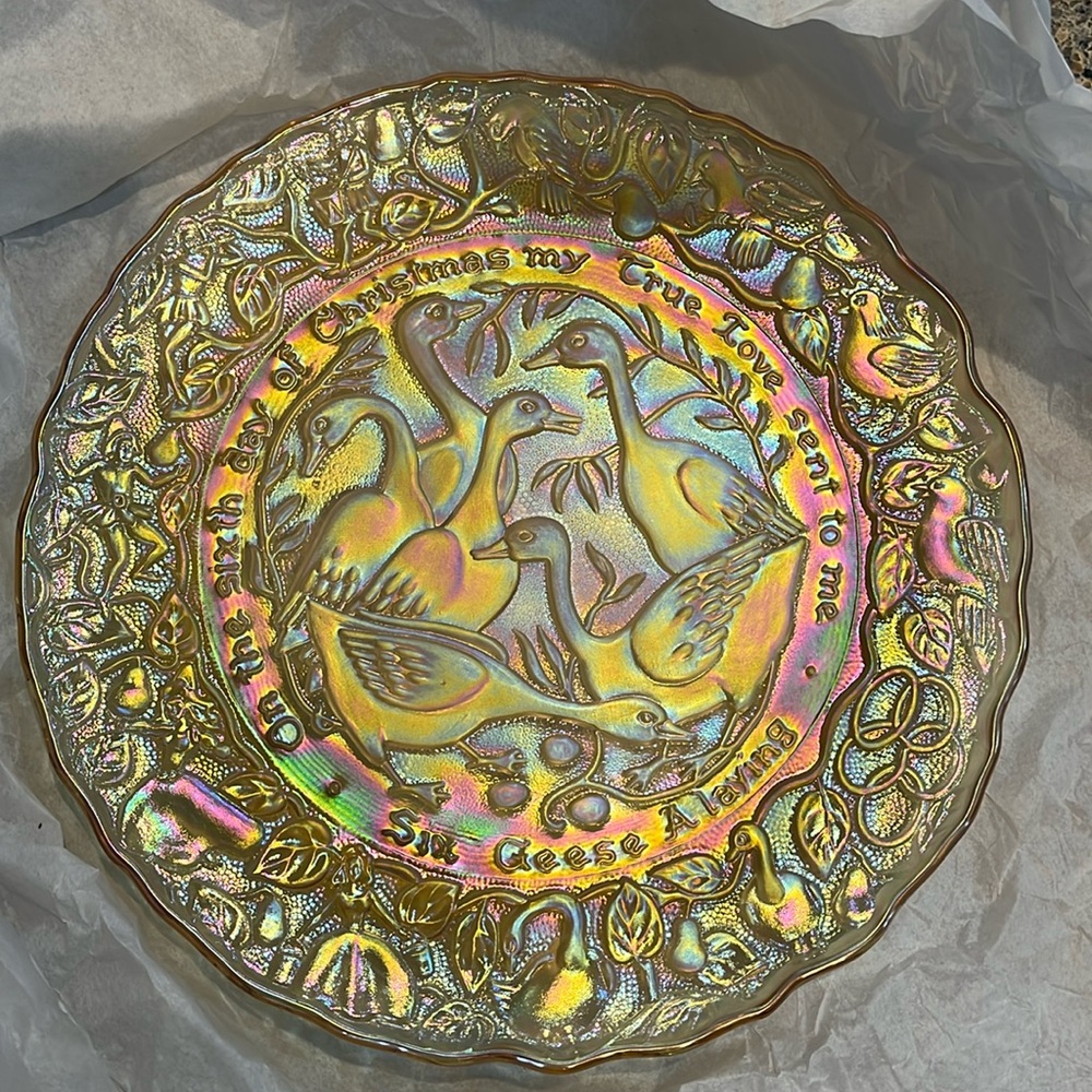 COPY - The 12 days of Christmas glass plates